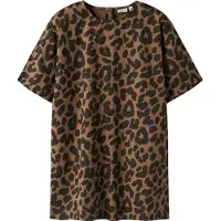 Name it Kjole - Denim - NkfBelate - Toasted Coconut/Seal Brown - - 7 år (122) - Kjole