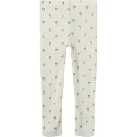 Lil´ Atelier Leggings lysebrun / naturhvid