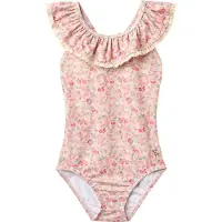 Wheat Badedragt - UV40+ Doris - Powder Flowers And Seashells - - 5 år (110) - Badetøj
