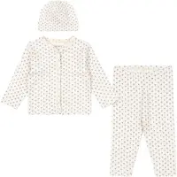 Fanga Fontana Sæt - Cardigan/Leggings/Hue - Bello - Punto Blu - - 12 mdr - Cardigan