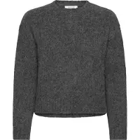 Rosemunde Bluse - Strik - Uld - Medium Grey Melange - - 16 år (176) - Bluse