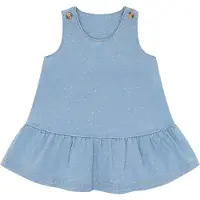 Hust & Claire Kjole - HCKis Dotty - Blue Denim - - 1½ år (86) - Kjole