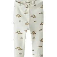 Lil´ Atelier Lil' Atelier Leggings - Noos - NbnLayo - Coconut Milk/Rainbow - - 62 - Leggings