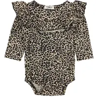 MarMar Body - L/Æ - Bibbi - Brun Leopardprint m. Flæse - - 74 - Body L/Æ