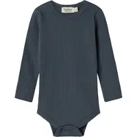 MarMar Body l/æ - Rib - Modal - Noos - Blå - - 1½ år (86) - Body L/Æ