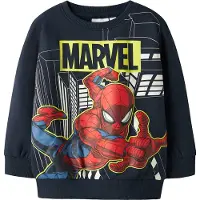 Name It Mini Sweatshirt 'NMMDion Spider' navy / gul / rød / hvid