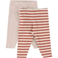 Minymo Leggings - 2-pak - Canyon Rose - - 56 - Leggings