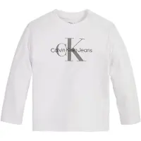 Calvin Klein Bluse - Monogram LS T-Shirt - Bright White - - 1½ år (86) - Bluse