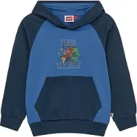 Lego Wear LEGO Ninjago Hættetrøje - LwSian 109 - Blå/Navy m. Print - - 6 år (116) - Hættetrøje