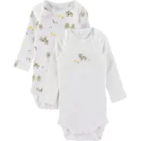 Name it Body l/æ - Noos - NbnBody - 2-pak - Bright White/Farm An - - 68 - Body L/Æ