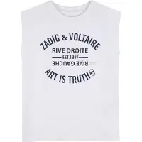Zadig & Voltaire T-shirt - Hvid m. Print - - 10 år (140) - T-Shirt