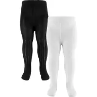 Minymo Strømpebukser - 2-pak - Rib - Noos - Black - - 56/62 - Strømpebukser