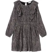 Name it Kjole - NkfFrisari - Black/Zebra - - 9 år (134) - Kjole
