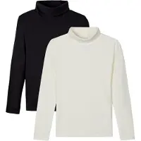 Name It Kids Bluse m. Rullekrave - 2-pak - Noos - NknViggo - White Al - - 11-12 år (146-152) - Bluse
