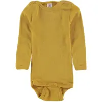 Engel Body l/æ - Uld/Silke - Saffron - - 62/68 - Body L/Æ
