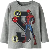Name it Shirts 'NMMDEEP SPIDER' blå / grå-meleret / blodrød / sort