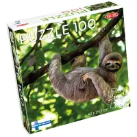Tactic Puslespil - Sloth Haning on Tree - 100 Brikker - - OneSize - Puslespil