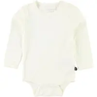 Minymo Body l/æ - Bambus - Hvid - - 56 - Body L/Æ