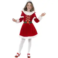 Smiffys Udklædning - Little Miss Santa - - 7-9 år (122-134) - Udklædning