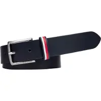 Tommy Hilfiger Bælte - Leather - Space Blue - - L/XL - Bælte