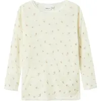 Name it Bluse - Uld - Noos - NmfWang - Snow White/Small flowers - - 2 år (92) - Bluse