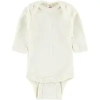 Engel Body - L/Æ - Uld/Silke - Natur - - 98/104 - Body L/Æ