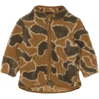 Mikk-Line Fleecejakke - Burlwood m. Camouflage - - 5 år (110) - Fleecejakke