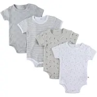 Pippi Baby Bodyer k/æ - 4 pak - Harbor Mist - - 62 - Body K/Æ