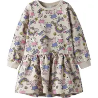 Name It Mini Kjole - NmfDarma - Gurli Gris - Peyote Melange - - 6 år (116) - Kjole
