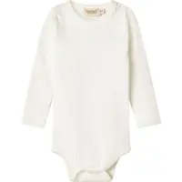 MarMar Body l/æ - Rib - Modal - Noos - Gentle White - - 1½ år (86) - Body L/Æ