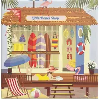 ViSSEVASSE Puslespil - 15x21 cm - 150 Brikker - Little Beach Sho - - OneSize - Puslespil