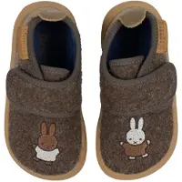 Bisgaard X Miffy Hjemmesko - Uld - Barefoot - Dark Brown - - 24 - Hjemmesko