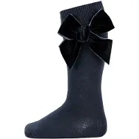 Condor Knæstrømper m. Sløjfe - Navy - - 32/35 - Strømper