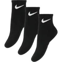 Nike Ankelstrømper - Cushioned - Dri-Fit - 3-pak - Sort - - 23,5/27 - Strømper