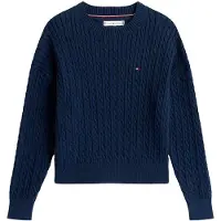 Tommy Hilfiger Bluse - Strik - Dark Night Navy - - 4 år (104) - Bluse