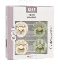 BIBS Colour Sutter - 4-pak - Str. 2 - Ivory/Vanilla/Sage - - 6-18 mdr - Sutter