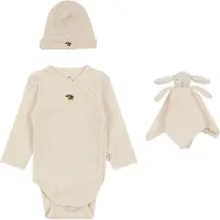 Konges Sløjd Gaveæske - Nusseklud/Hue/Body l/æ - Offwhite - Lemo - - 50/56 - Body L/Æ