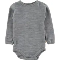 Joha Body - Uld/Bomuld - L/Æ - Lysegrå - - 60 - Body L/Æ
