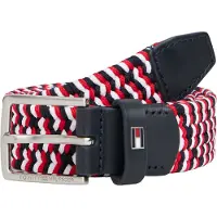 Tommy Hilfiger Bælte - Woven - Rød/Hvid/Blå - - L/XL - Bælte