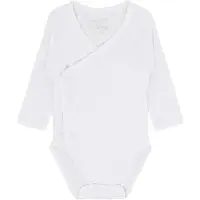 Hust and Claire Body l/æ - Buddy - Bambus - Hvid - - 1 år (80) - Body L/Æ
