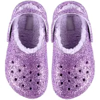 Crocs Sandaler m. For - Classic Lined Chunky Glitter - Purple M - - 33/34 - Sandal