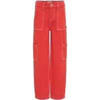 Kids Only Bukser - KogVilje - Flame Scarlet/White Stitches - - 14 år (164) - Bukser - Bomuld