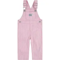 Levi's Smækbukser - Railroad Stripe - Bright White/Pink - - 24 mdr - Smækbukser