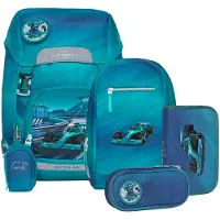 Beckmann Skoletaskesæt - Classic - Racing - - OneSize - Skoletaske