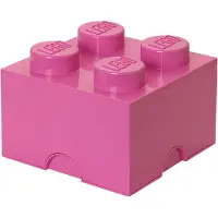 LEGO Storage Opbevaringsboks - 4 Knopper - (Bright Purple)