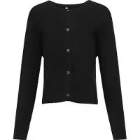 Kids Only Cardigan - Rib - Noos - KogNatascha - Sort - - 7-8 år (122-128) - Cardigan