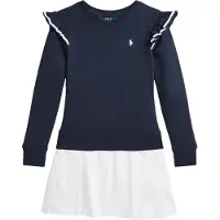 Ralph Lauren Sweatkjole - Navy/Hvid - - 16 år (176) - Kjole