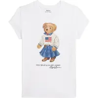 Ralph Lauren T-shirt - Hvid m. Bamse - - 16 år (176) - T-Shirt