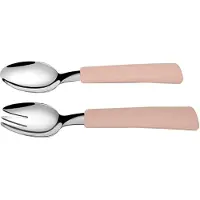 Thats Mine That's Mine Ske/Gaffel - Metal/Silikone - Rose - - OneSize - Børnebestik