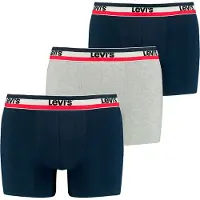 Levi's Boxershorts - 3-pak - Navy/Grey Melange - - M - Medium - Boxershorts